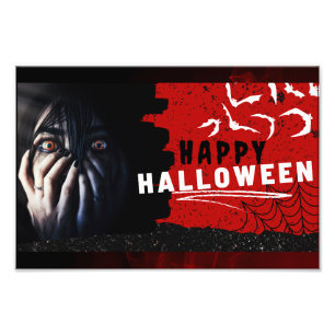 Scared Frauan Halloween Horror POSTER