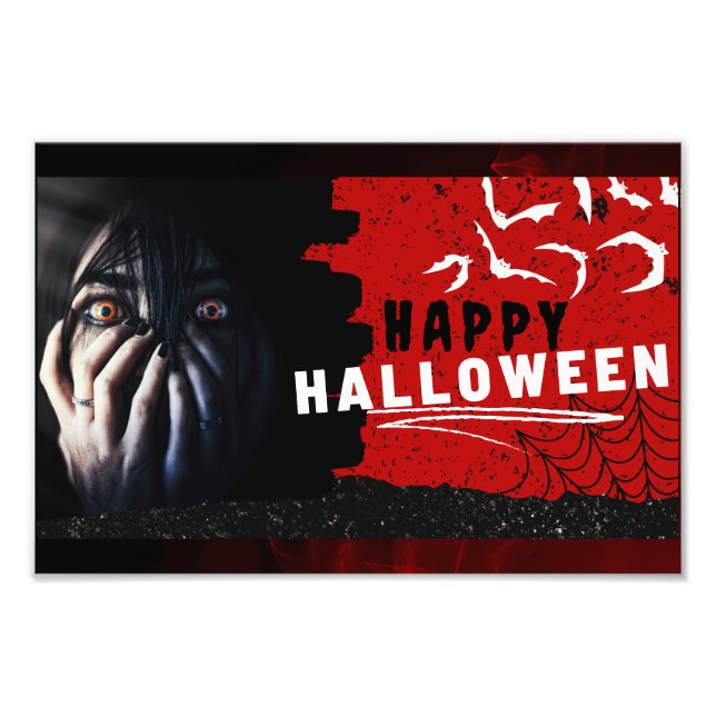 Scared Frauan Halloween Horror POSTER (Vorne)