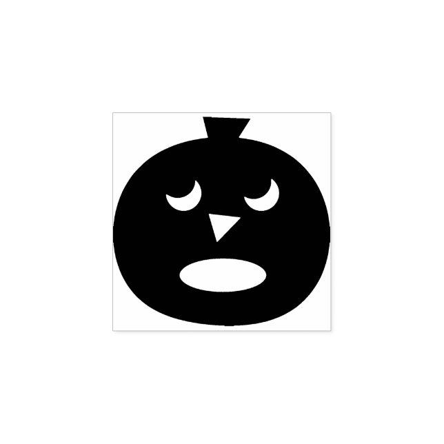 Scared Pumpkin Face | Halloween Gummistempel (Prägung)