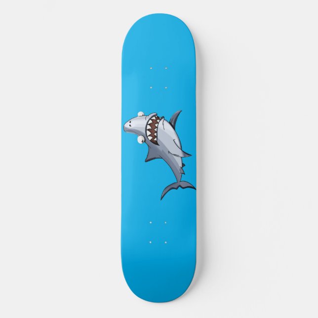 Scared Shark Skateboard Deck (Vorderseite)