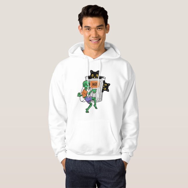 Scaredy Cat Halloween Hoodie (Vorne ganz)