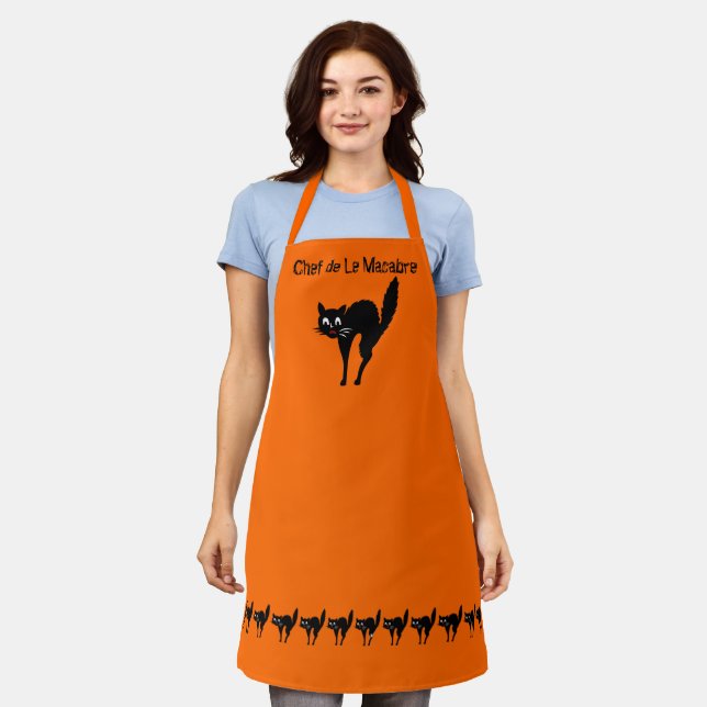 Scaredy Cat Halloween Schürze (Getragen)