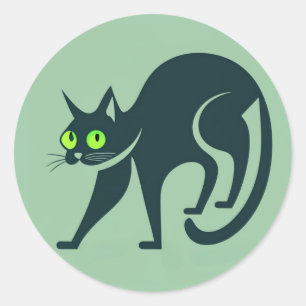 Scaredy-Cat Runder Aufkleber