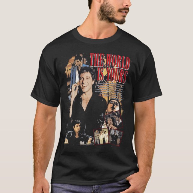 Scarface Die Welt Gehört Dir T-Shirt (Vorderseite)