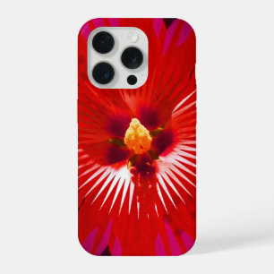 "Scarlet Bloom: Rote Hibiskus-Kaleidoskop" iPhone 15 Pro Hülle