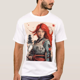 Scarlet Blossom Samurai T-Shirt