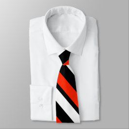 Scarlet-Diagonal-Gestreifte Schwarzweiss-Krawatte Krawatte