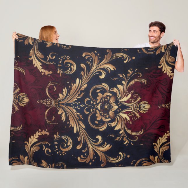 Scarlet & Gold Barock Fleecedecke (Beispiel)