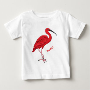 Scarlet ibis bird Cartoon Baby T-shirt