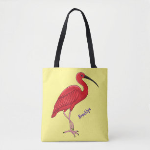 Scarlet ibis bird Cartoon Tasche