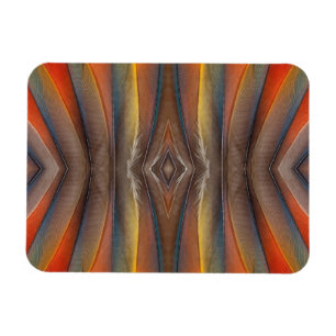 Scarlet Macaw feather design Magnet