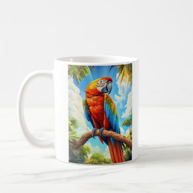 Scarlet Macaw Kaffeetasse (Links)