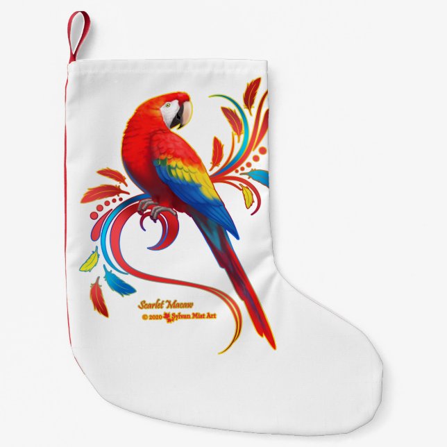 Scarlet Macaw Kleiner Weihnachtsstrumpf (Vorderseite)