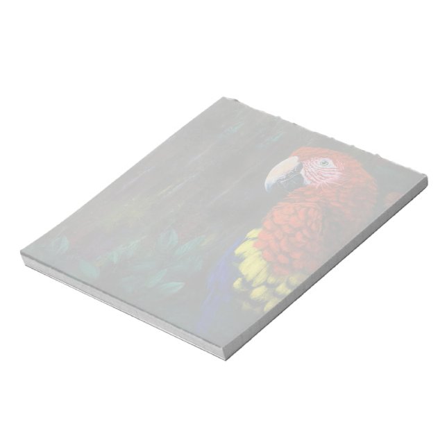 Scarlet Macaw Notizblock (Rotiert)