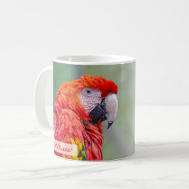 Scarlet Macaw Psalm 91:4 KJV Kaffeetasse