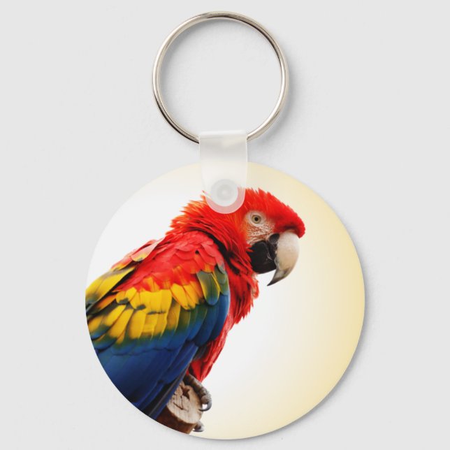 Scarlet Macaw Schlüsselanhänger (Vorderseite)