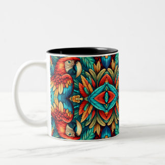 Scarlet Macaws Zweifarbige Tasse