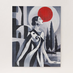 Scarlet Moon: Stilisierte Frau 520-Teile-Puzzle