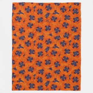 Scarlet Orange Poppy Nahtloses Muster Fleecedecke