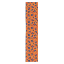 Scarlet Orange Poppy Nahtloses Muster Kurzer Tischläufer