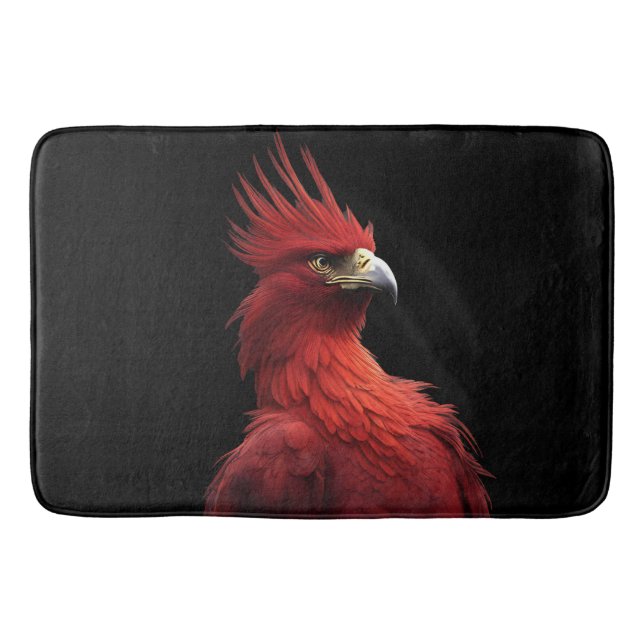 Scarlet Phoenix Sits stolz Badematte (Vorderseite)