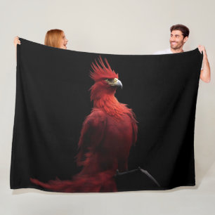 Scarlet Phoenix Sits stolz Fleecedecke