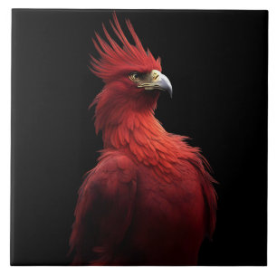 Scarlet Phoenix Sits stolz Fliese