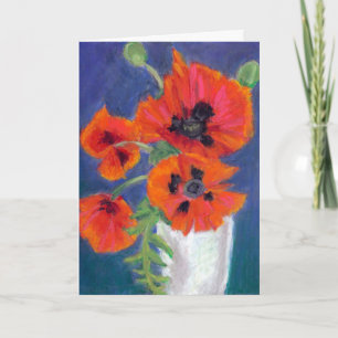 Scarlet Poppies Geburtstagkarte Karte