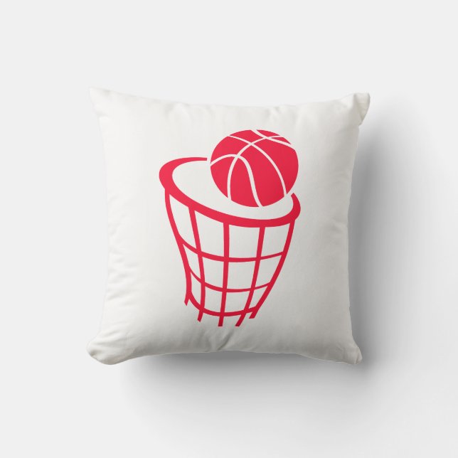 Scarlet Red Basketball Kissen (Vorderseite)