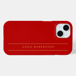 Scarlet Red Gold Colors Hinzufügen von Namensskrip Case-Mate iPhone Hülle