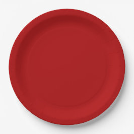 Scarlet Red Solid Red Pappteller