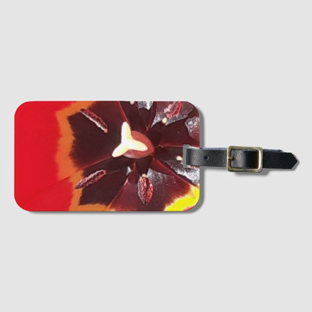 Scarlet Red Tulip Gepäckanhänger (Vorderseite (Horizontal))