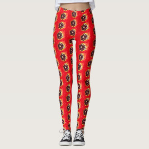 Scarlet Red Tulip Leggings