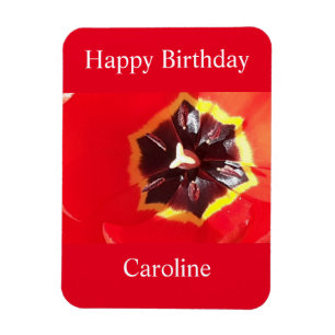 Scarlet Red Tulip Magnet