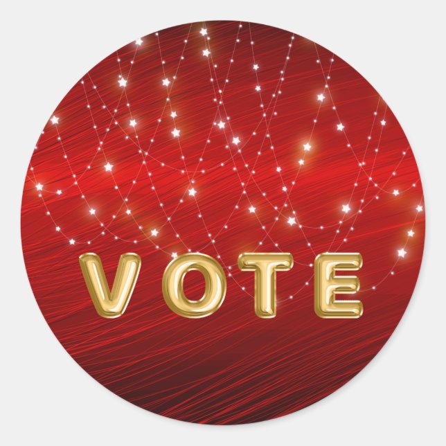 Scarlet Starlight Cascade Vote Runder Aufkleber (Vorderseite)