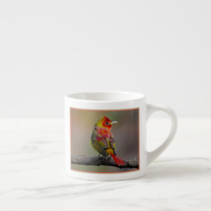 Scarlet Tanager Molting - Original Foto Espressotasse