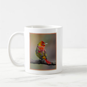 Scarlet Tanager Molting - Original Foto Kaffeetasse