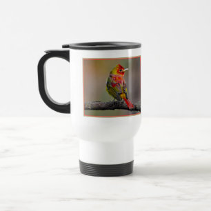 Scarlet Tanager Molting - Original Foto Reisebecher