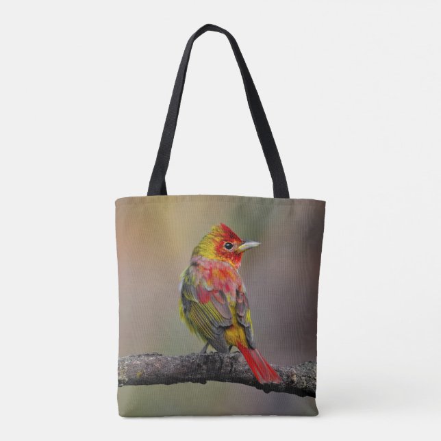 Scarlet Tanager Molting - Original Foto Tasche (Rückseite)