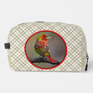 Scarlet Tanager Molting Original Foto Waschbeutel