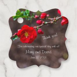 Scarlet Top Wedding Geschenkanhänger