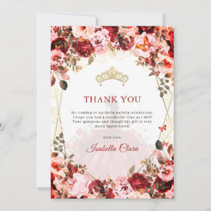 Scarlet verzaubert Blumen Gold Prinzessin Quincean Dankeskarte