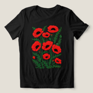 Scarlet Whisper Damen Abstract Poppy T-Shirt Tri-Blend Shirt
