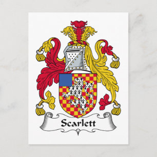 Scarlett-Familienwappen Postkarte