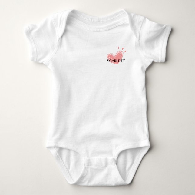Scarlett Heart Baby Bodysuit Baby Strampler (Vorderseite)