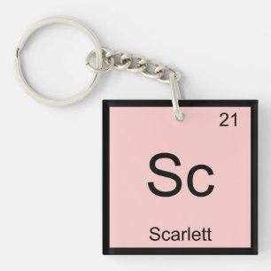 Scarlett Name Chemie Element Periodensystem Schlüsselanhänger