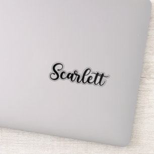 Scarlett Name - Handgeschriebene Kalligrafie Aufkleber