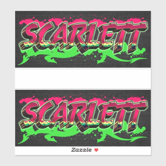 Scarlett Vorname Name Graffiti Aufkleber Sticker (Blatt)