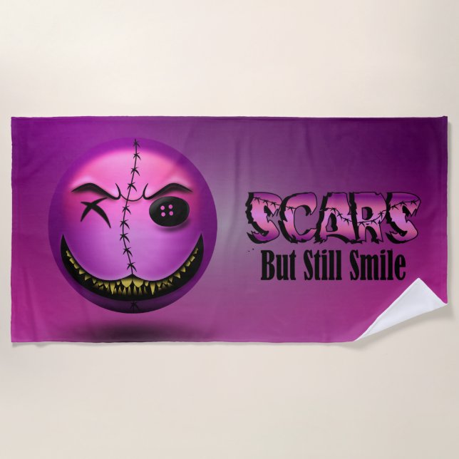 Scarmoji-Strandhandtuch Strandtuch (Vorderseite)