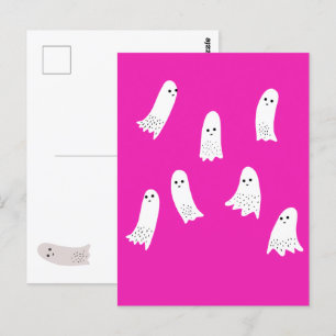 Scarry Halloween Ghosts Scandi Spooki Design Postkarte